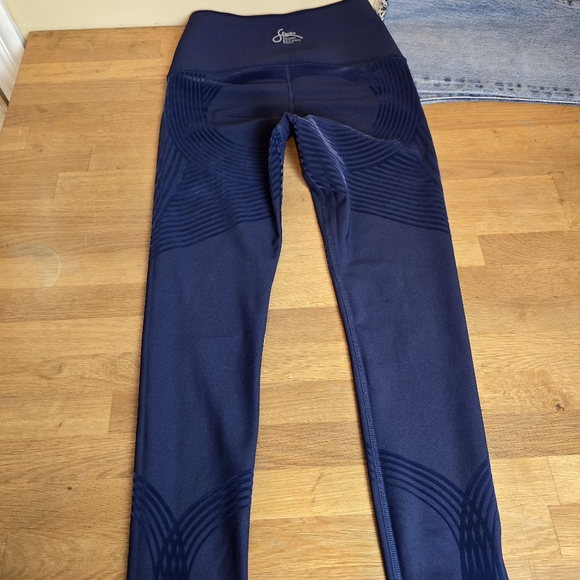 Fanka Body Sculpt Leggings (Reversible Wear) Navy Blue Lift N Curve S - Picture 9 of 15